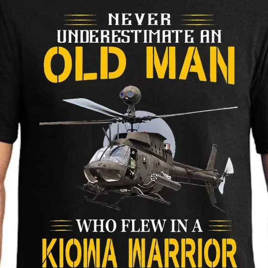 Old Man Who Flew In OH 58 Kiowa Helicopter Kiowa Warrior Pajama Set