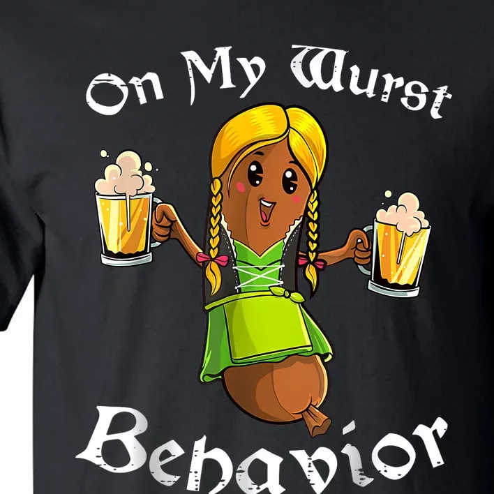 On My Wurst Behavior Funny Bratwurst German Oktoberfest Tall T-Shirt