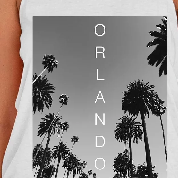 Orlando Men Women Florida Vacation Souvenir Gift Women's Knotted Racerback Tank