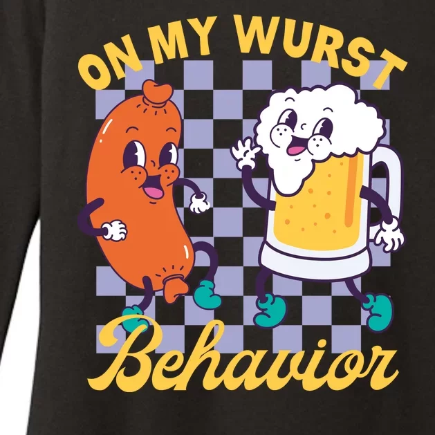 On My Wurst Behavior Oktoberfest Womens CVC Long Sleeve Shirt