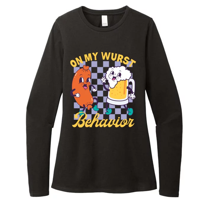 On My Wurst Behavior Oktoberfest Womens CVC Long Sleeve Shirt