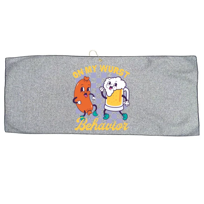 On My Wurst Behavior Oktoberfest Large Microfiber Waffle Golf Towel