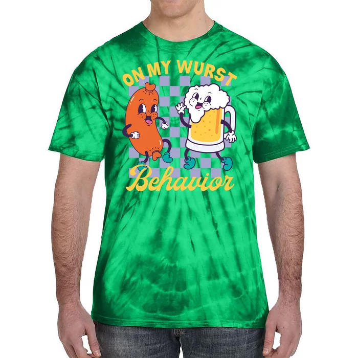 On My Wurst Behavior Oktoberfest Tie-Dye T-Shirt