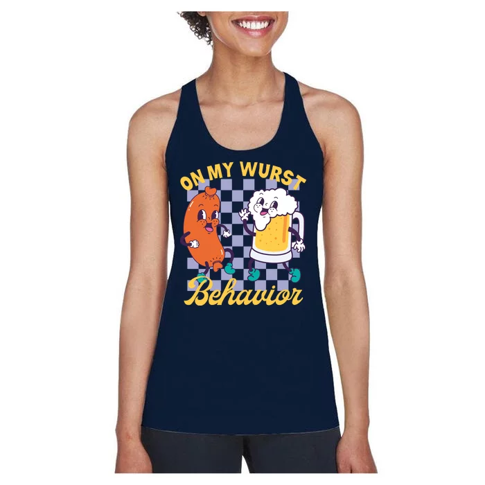 On My Wurst Behavior Oktoberfest Women's Racerback Tank