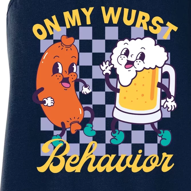 On My Wurst Behavior Oktoberfest Women's Racerback Tank