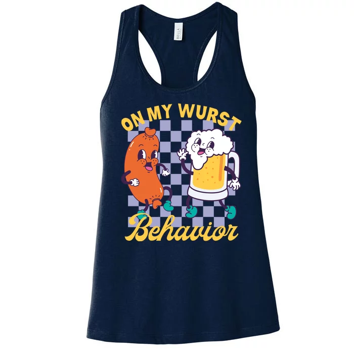 On My Wurst Behavior Oktoberfest Women's Racerback Tank