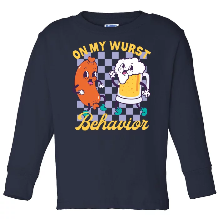 On My Wurst Behavior Oktoberfest Toddler Long Sleeve Shirt