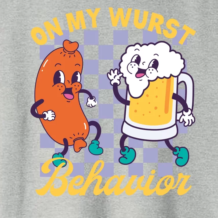 On My Wurst Behavior Oktoberfest Women's Crop Top Tee