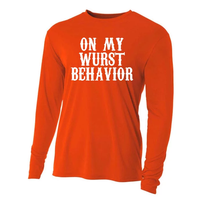 On My Wurst Behavior Oktoberfest Festive Cooling Performance Long Sleeve Crew