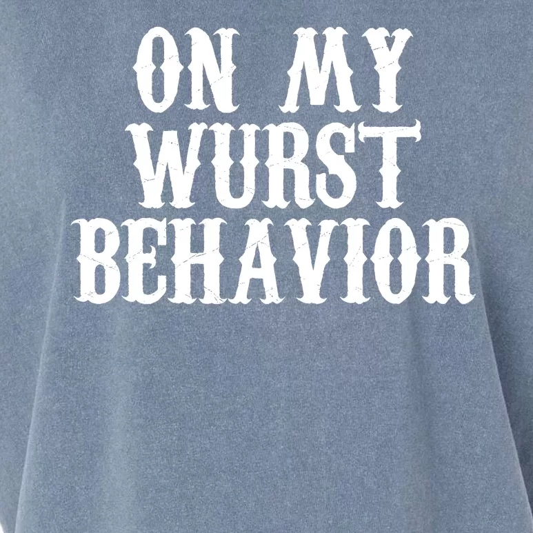 On My Wurst Behavior Oktoberfest Festive Garment-Dyed Women's Muscle Tee