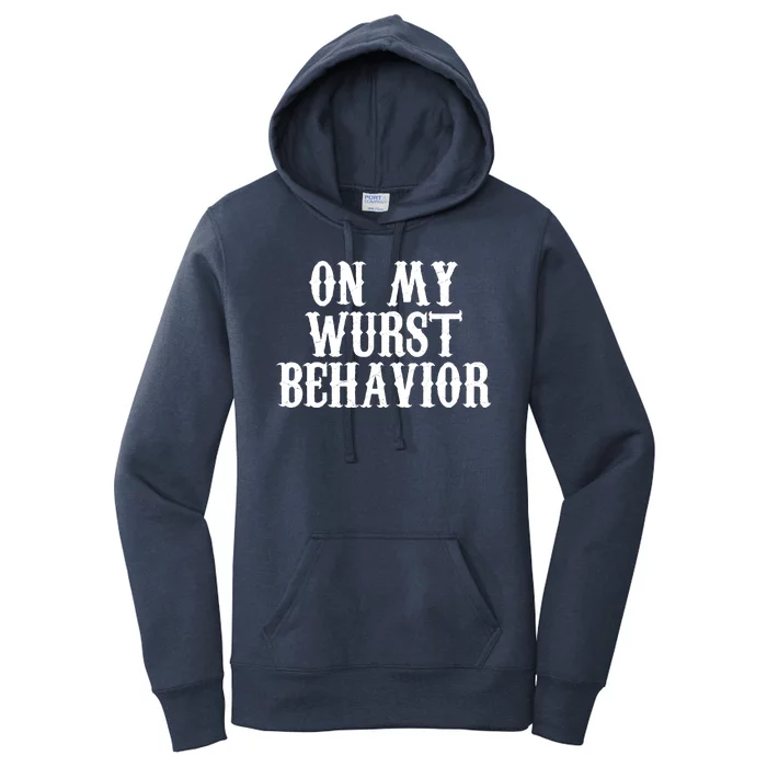 On My Wurst Behavior Oktoberfest Festive Women's Pullover Hoodie