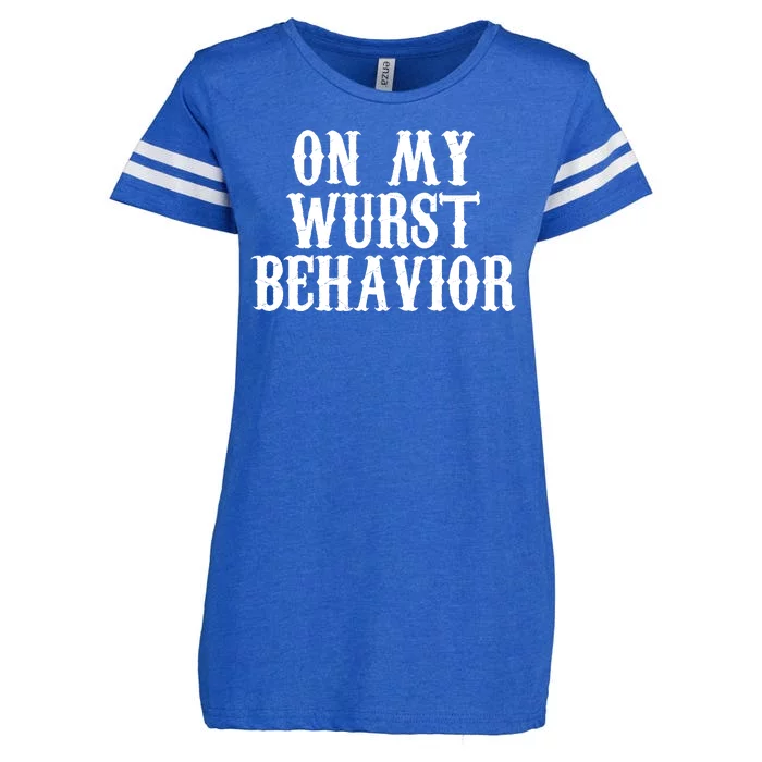 On My Wurst Behavior Oktoberfest Festive Enza Ladies Jersey Football T-Shirt