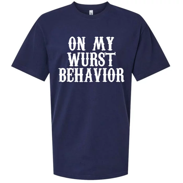 On My Wurst Behavior Oktoberfest Festive Sueded Cloud Jersey T-Shirt