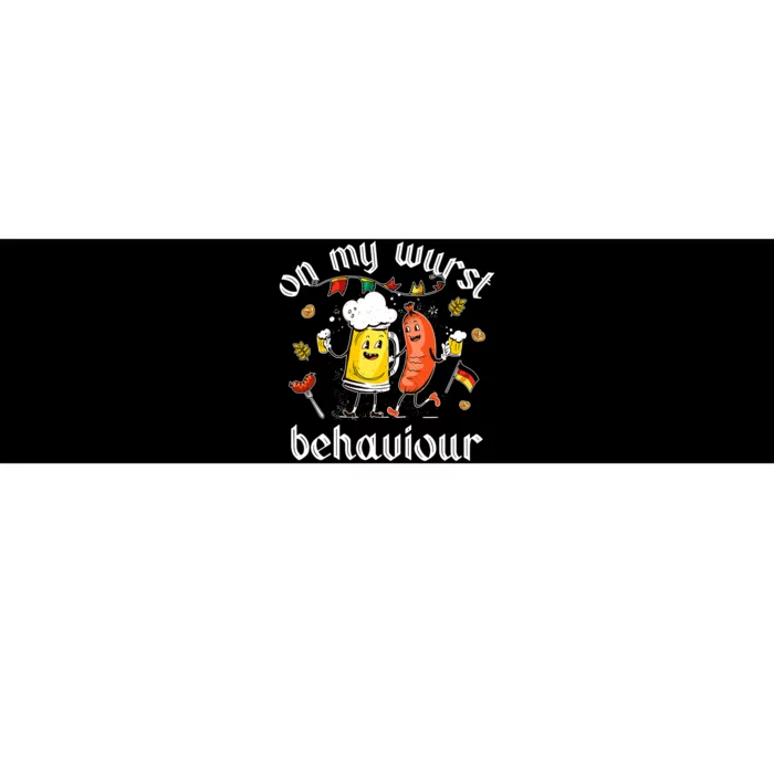 On My Wurst Behavior Funny Bratwurst German Oktoberfest Bumper Sticker