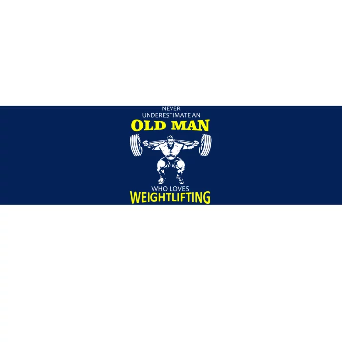 Old Man Weightlifting Bumper Sticker