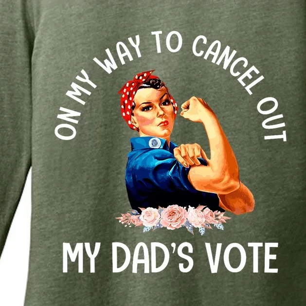 On My Way To Cancel Out My DadS Vote Mom Apparel Womens CVC Long Sleeve Shirt