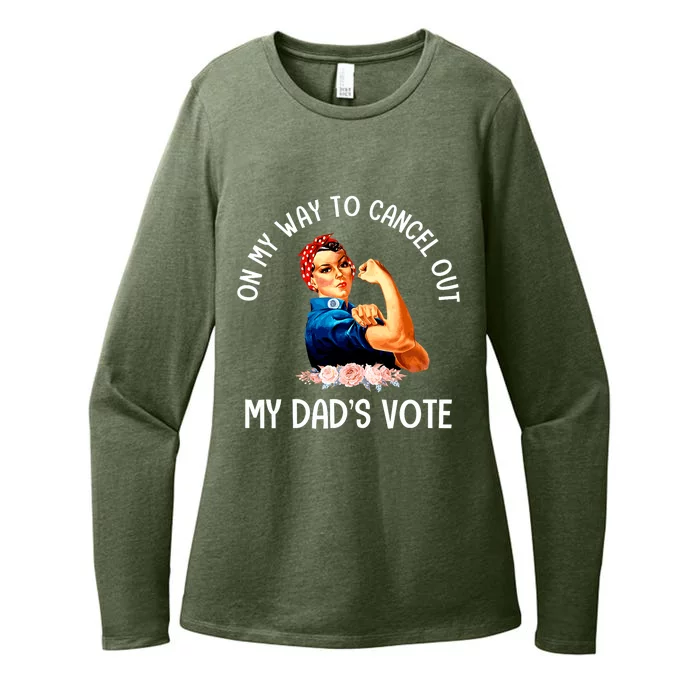 On My Way To Cancel Out My DadS Vote Mom Apparel Womens CVC Long Sleeve Shirt