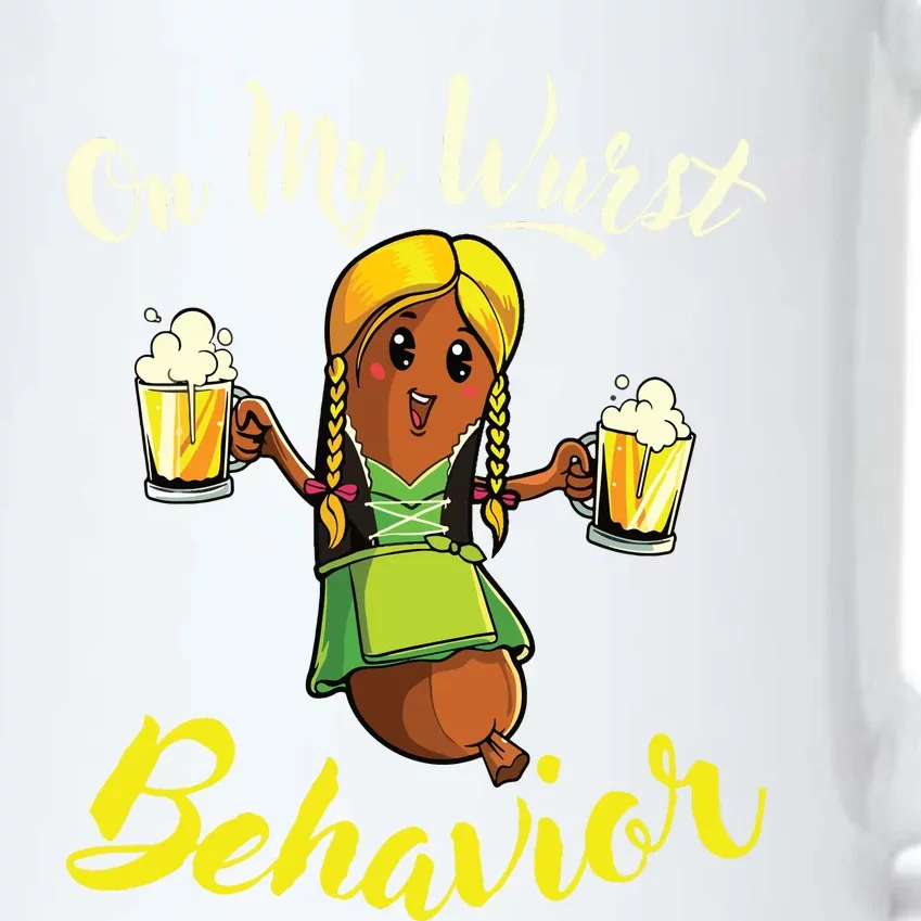 On My Wurst Behavior Funny Bratwurst German Oktoberfest Black Color Changing Mug