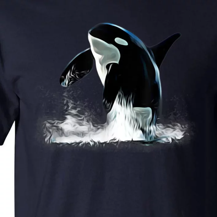 Orca Motif Whale Predator Animals Design Tall T-Shirt