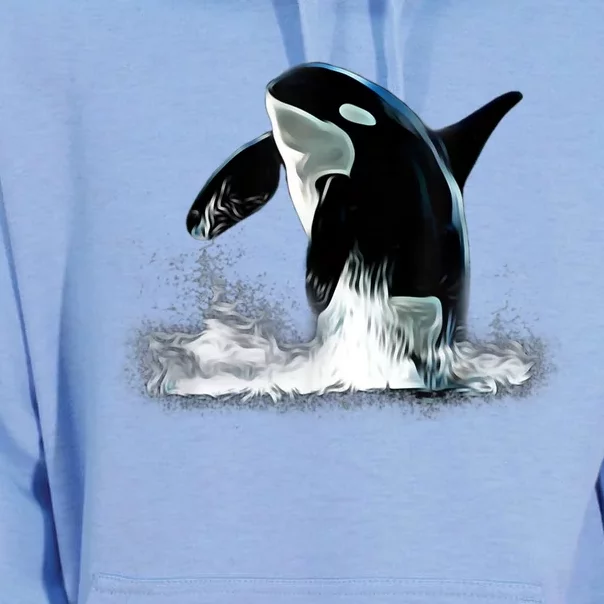 Orca Motif Whale Predator Animals Design Unisex Surf Hoodie