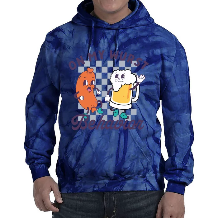 On My Wurst Behavior Funny Oktoberfest Tie Dye Hoodie