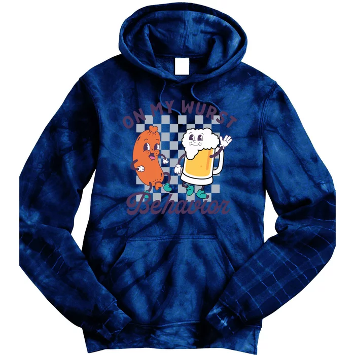 On My Wurst Behavior Funny Oktoberfest Tie Dye Hoodie