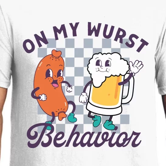 On My Wurst Behavior Funny Oktoberfest Pajama Set