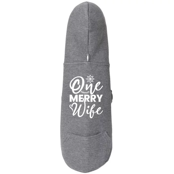 One Merry Wife Christmas Gift Doggie 3-End Fleece Hoodie