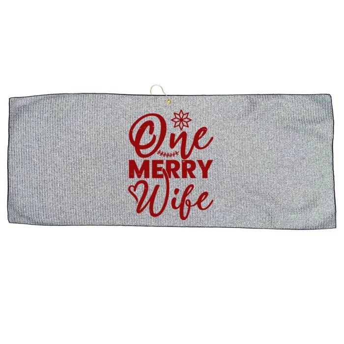 One Merry Wife Christmas Gift Large Microfiber Waffle Golf Towel