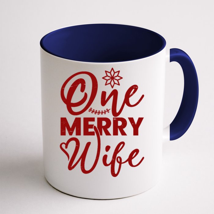 One Merry Wife Christmas Gift Front & Back Coffee Mug