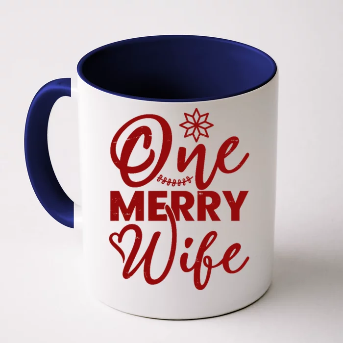 One Merry Wife Christmas Gift Front & Back Coffee Mug