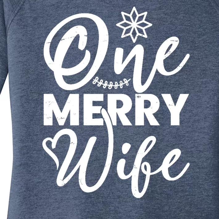 One Merry Wife Christmas Gift Women's Perfect Tri Tunic Long Sleeve Shirt