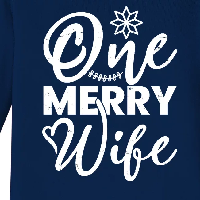 One Merry Wife Christmas Gift Baby Long Sleeve Bodysuit