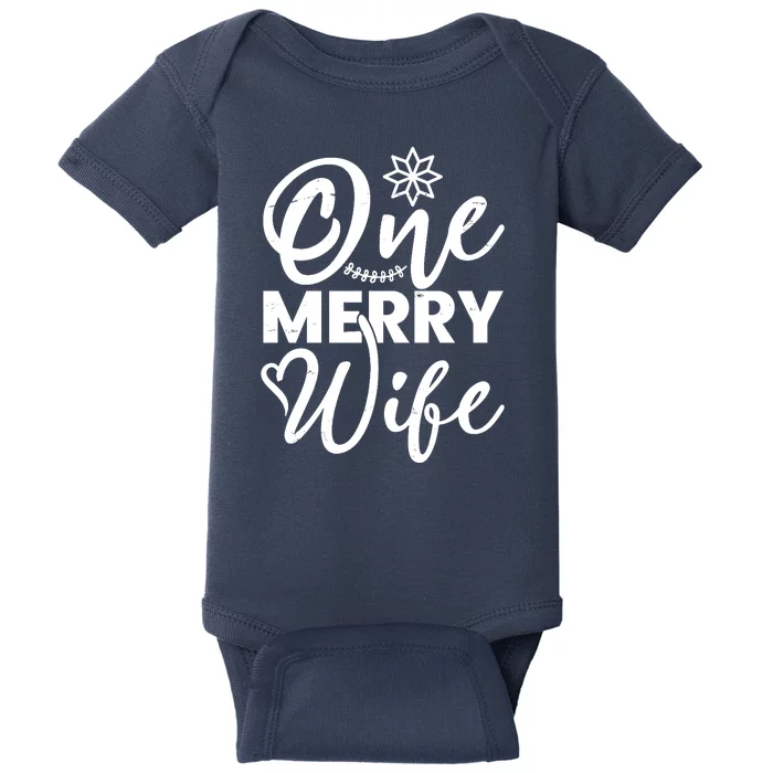 One Merry Wife Christmas Gift Baby Bodysuit