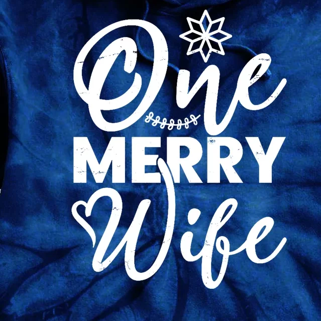 One Merry Wife Christmas Gift Tie Dye Hoodie