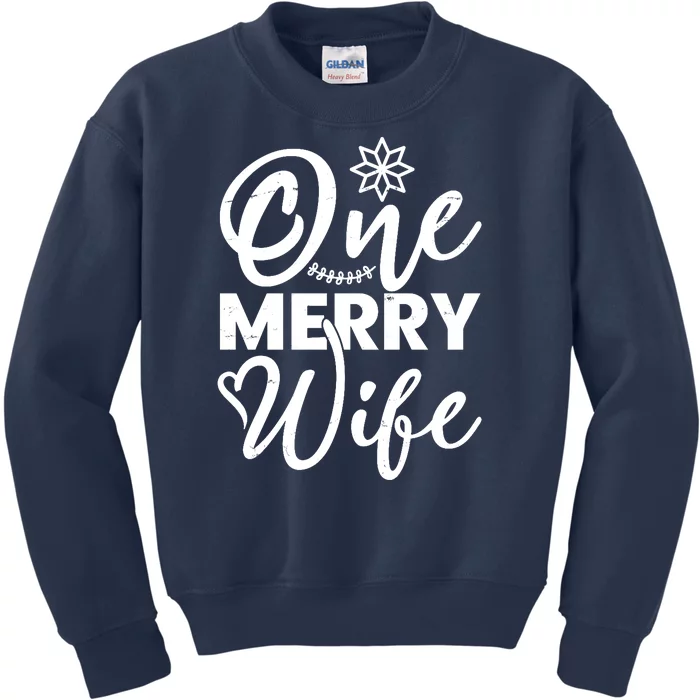 One Merry Wife Christmas Gift Kids Sweatshirt