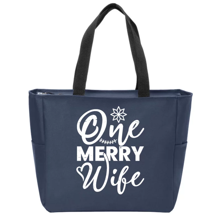 One Merry Wife Christmas Gift Zip Tote Bag