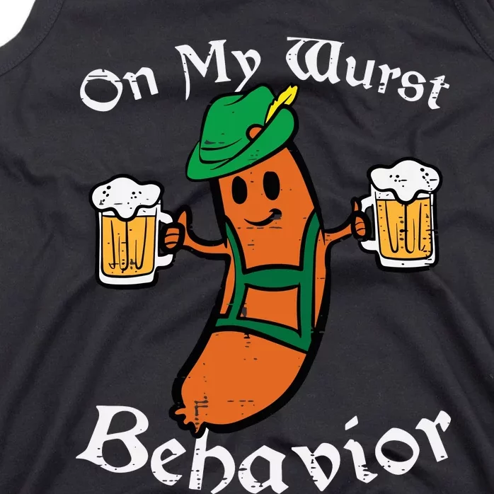 On My Wurst Behavior  Oktoberfest Beer Festival Tank Top