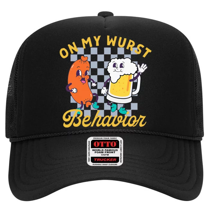 On My Wurst Behavior High Crown Mesh Trucker Hat