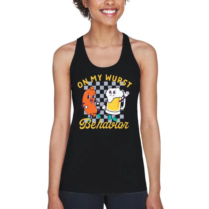 On My Wurst Behavior Women's Racerback Tank