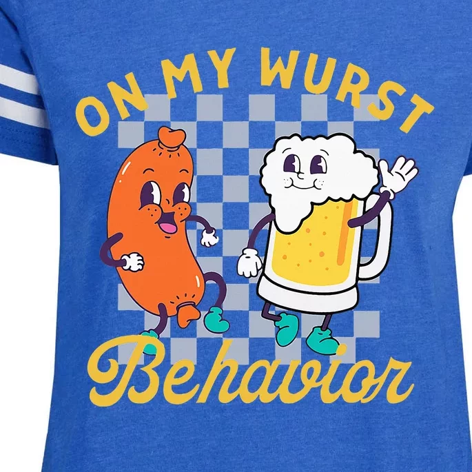 On My Wurst Behavior Enza Ladies Jersey Football T-Shirt