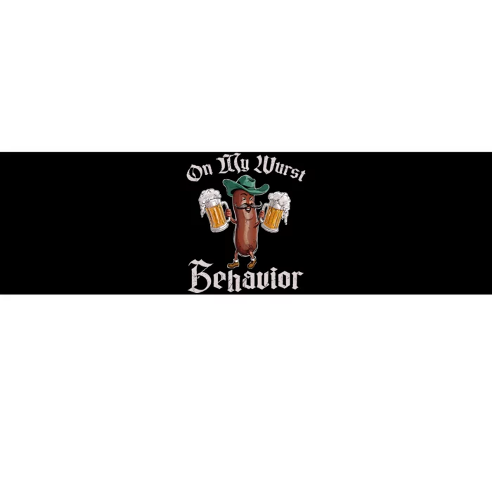 On My Wurst Behavior Funny Oktoberfest Bumper Sticker