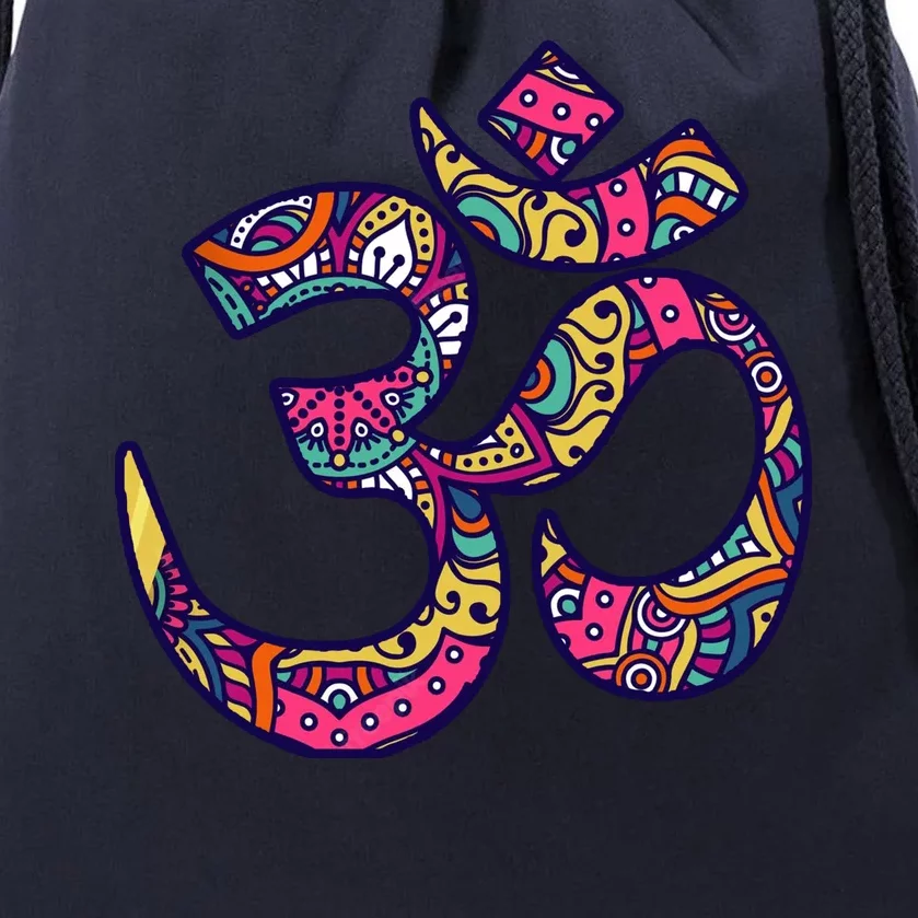 Om Mandala Yoga Drawstring Bag