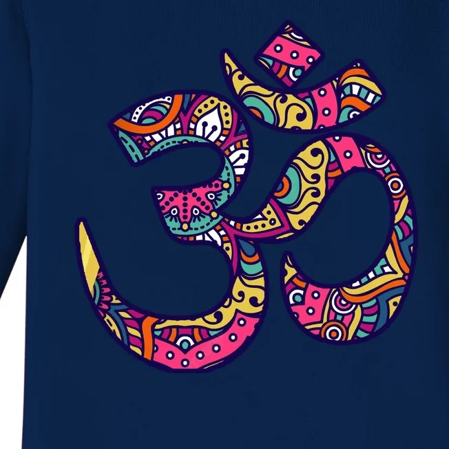 Om Mandala Yoga Baby Long Sleeve Bodysuit