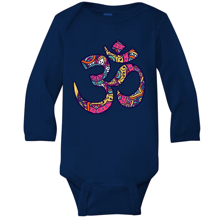 Om Mandala Yoga Baby Long Sleeve Bodysuit