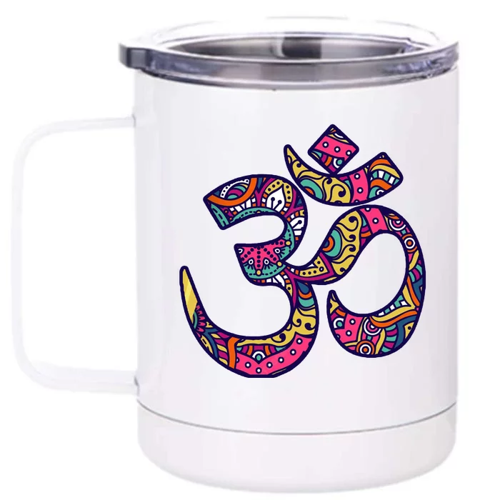 Om Mandala Yoga Front & Back 12oz Stainless Steel Tumbler Cup