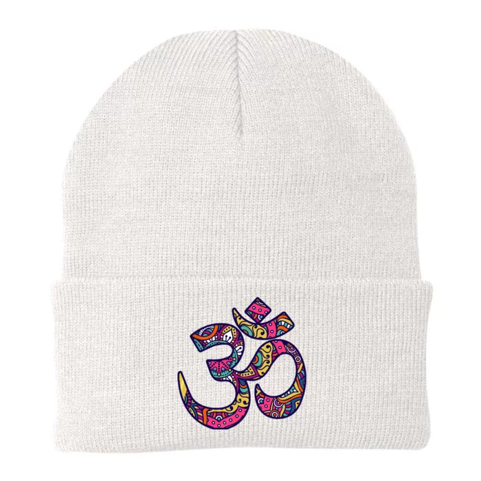 Om Mandala Yoga Knit Cap Winter Beanie