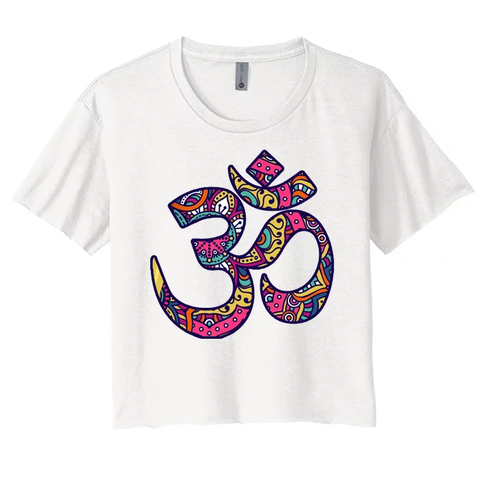 Om Mandala Yoga Women's Crop Top Tee