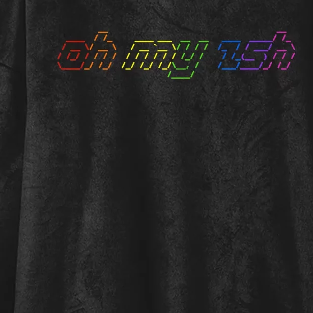 OH MY ZSH Programming Coder Hacker Nerdy Computer Tech Hooded Wearable Blanket