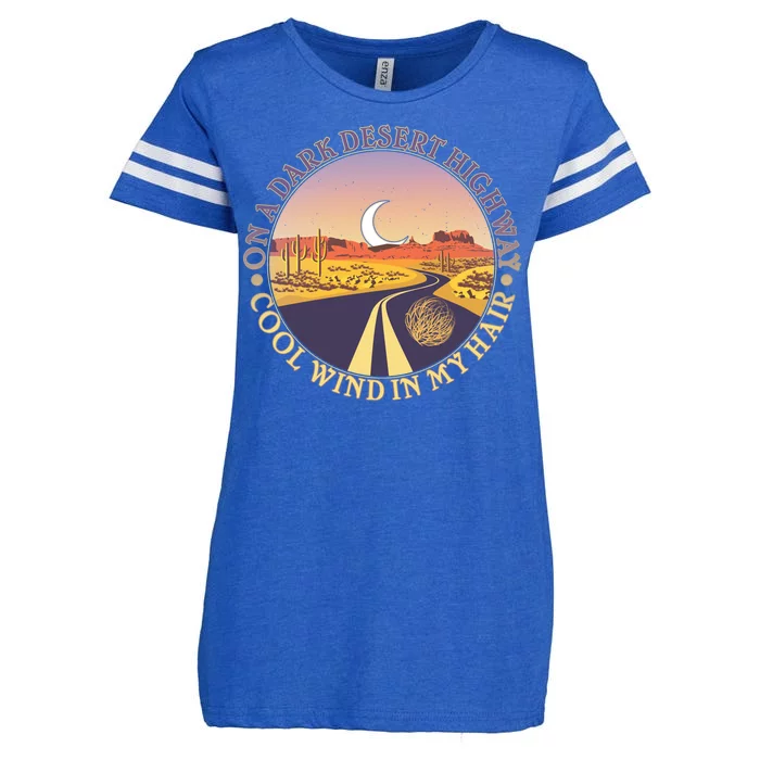 On A Dark Desert Highway Cool Wind In My Hair Enza Ladies Jersey Football T-Shirt